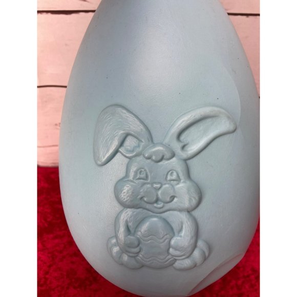 Vtg Grand Venture Easter Eggs Blow Mold 14"‎ Set of 2 Light Blue Green - Picture 12 of 16